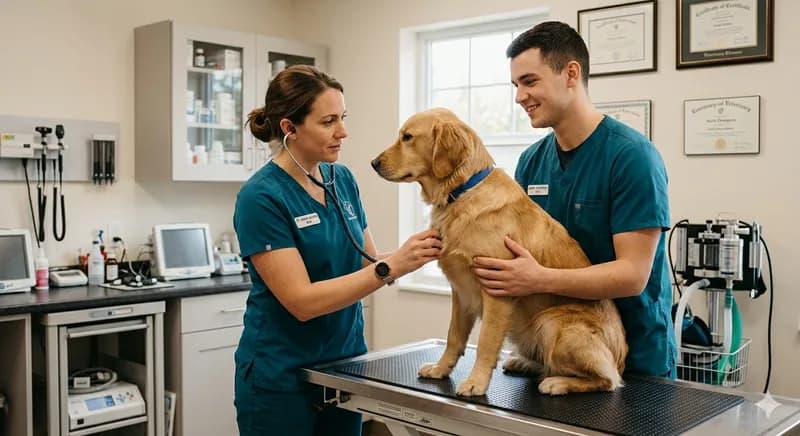 Cuidados veterinários em ação