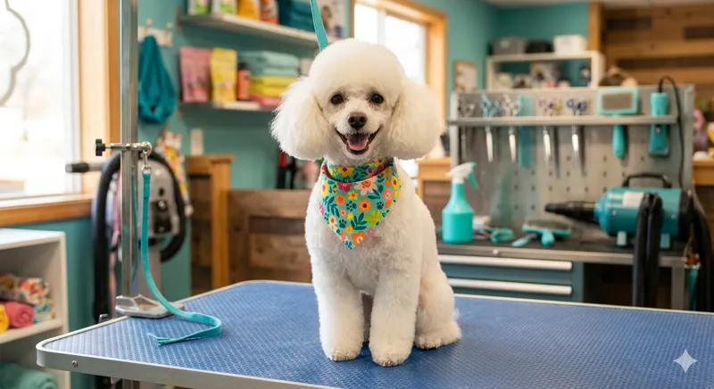 Animal feliz após grooming