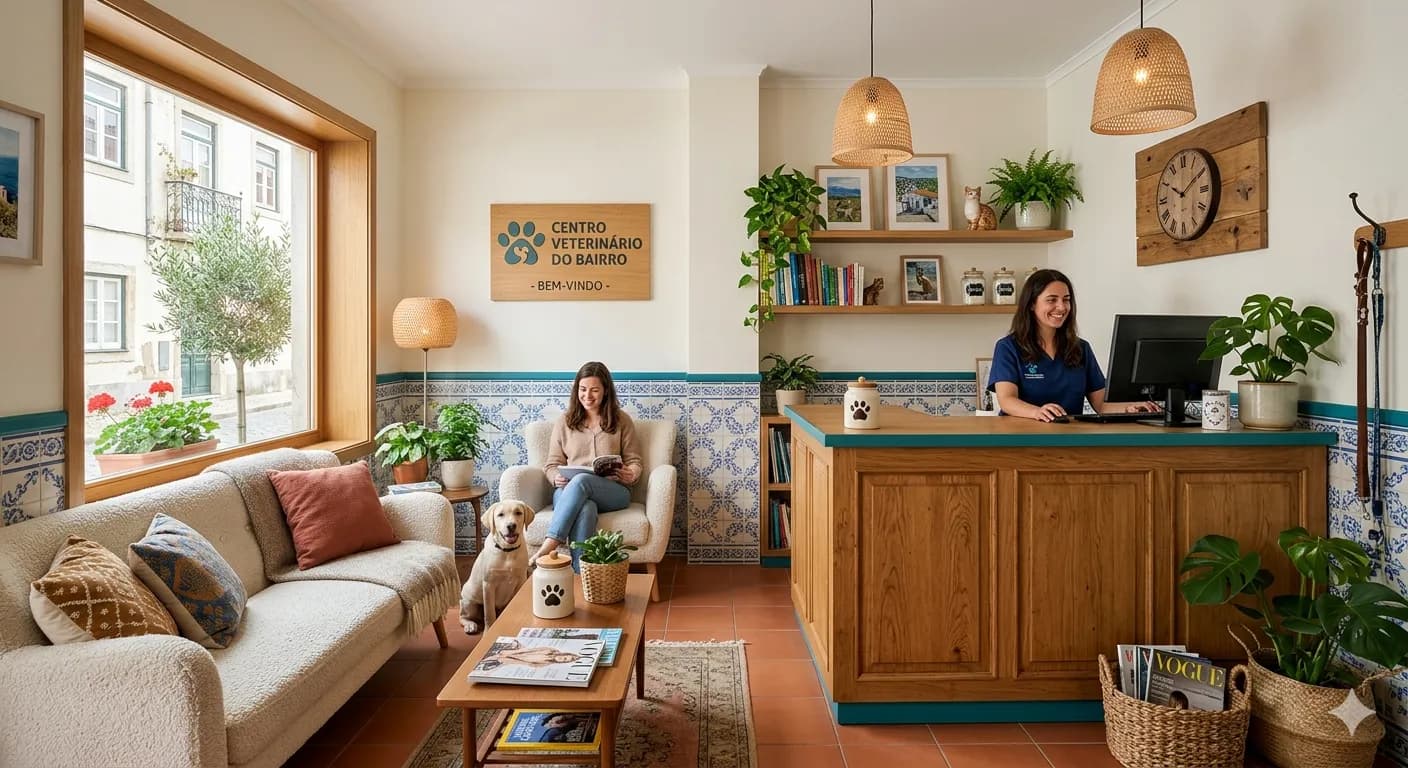 Interior acolhedor da clínica
